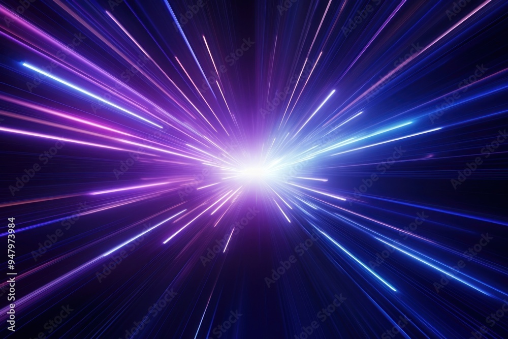 Obraz premium Vibrant cosmic light burst illustration