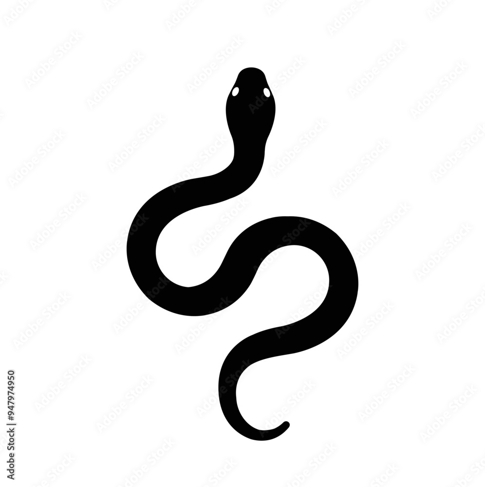 Fototapeta premium black snake vector illustration