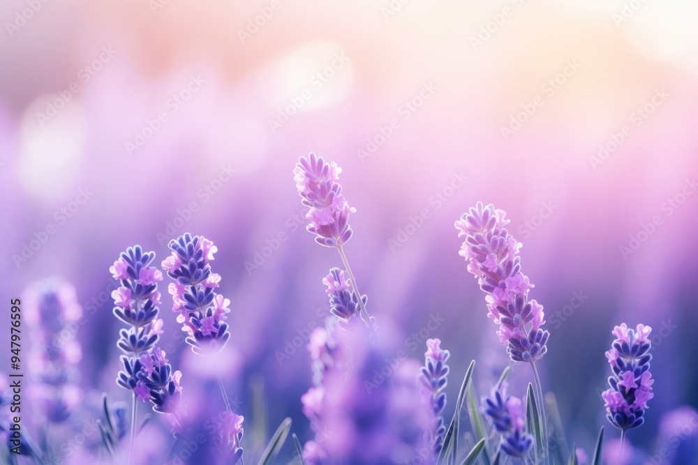 Lavender field with sunlight Lavender field with sunlight