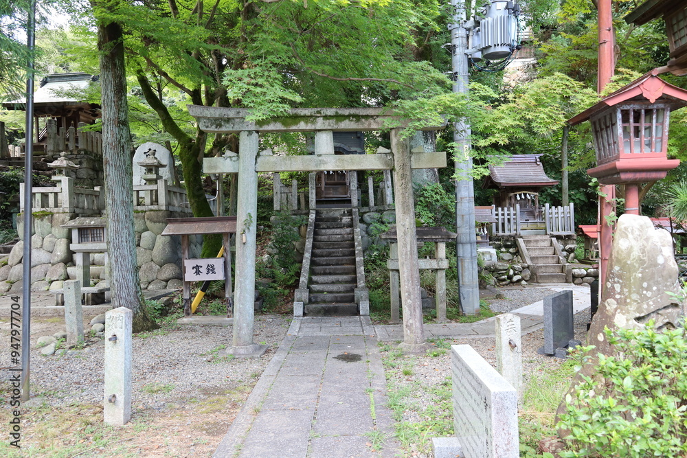 A Japanese shrine : a scene of the precincts of Haritsuna-jinjya Shrine in Inuyama City in Aichi Prefecture A Japanese shrine : a scene of the precincts of Haritsuna-jinjya Shrine in Inuyama City in Aichi Prefecture