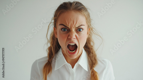 An female office worker sho...