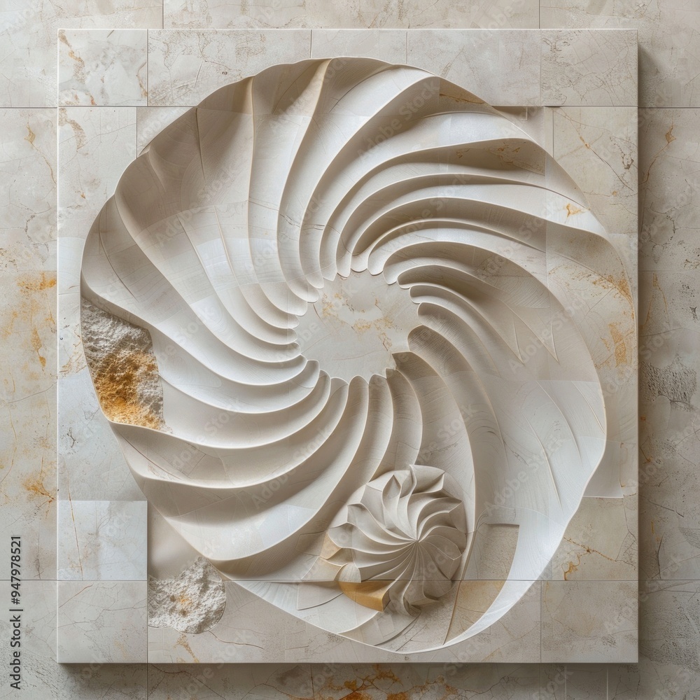 Obraz premium wall panel design, design with fibonacci style elements