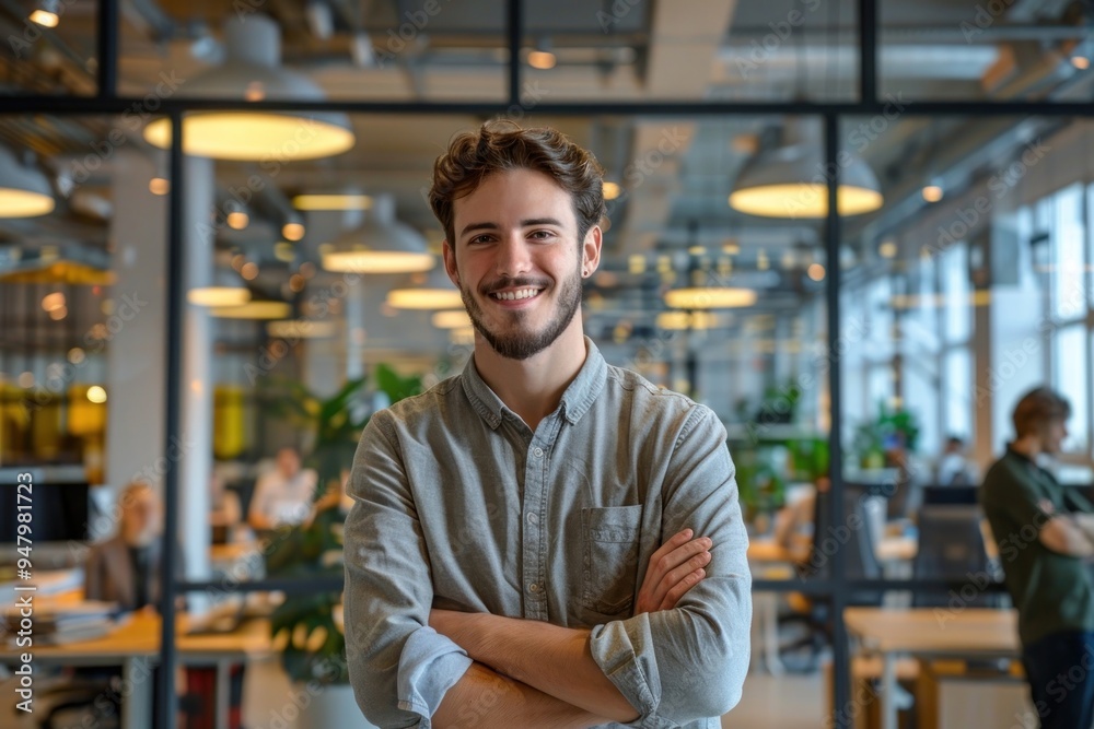 Confident professional in modern office Confident professional in modern office