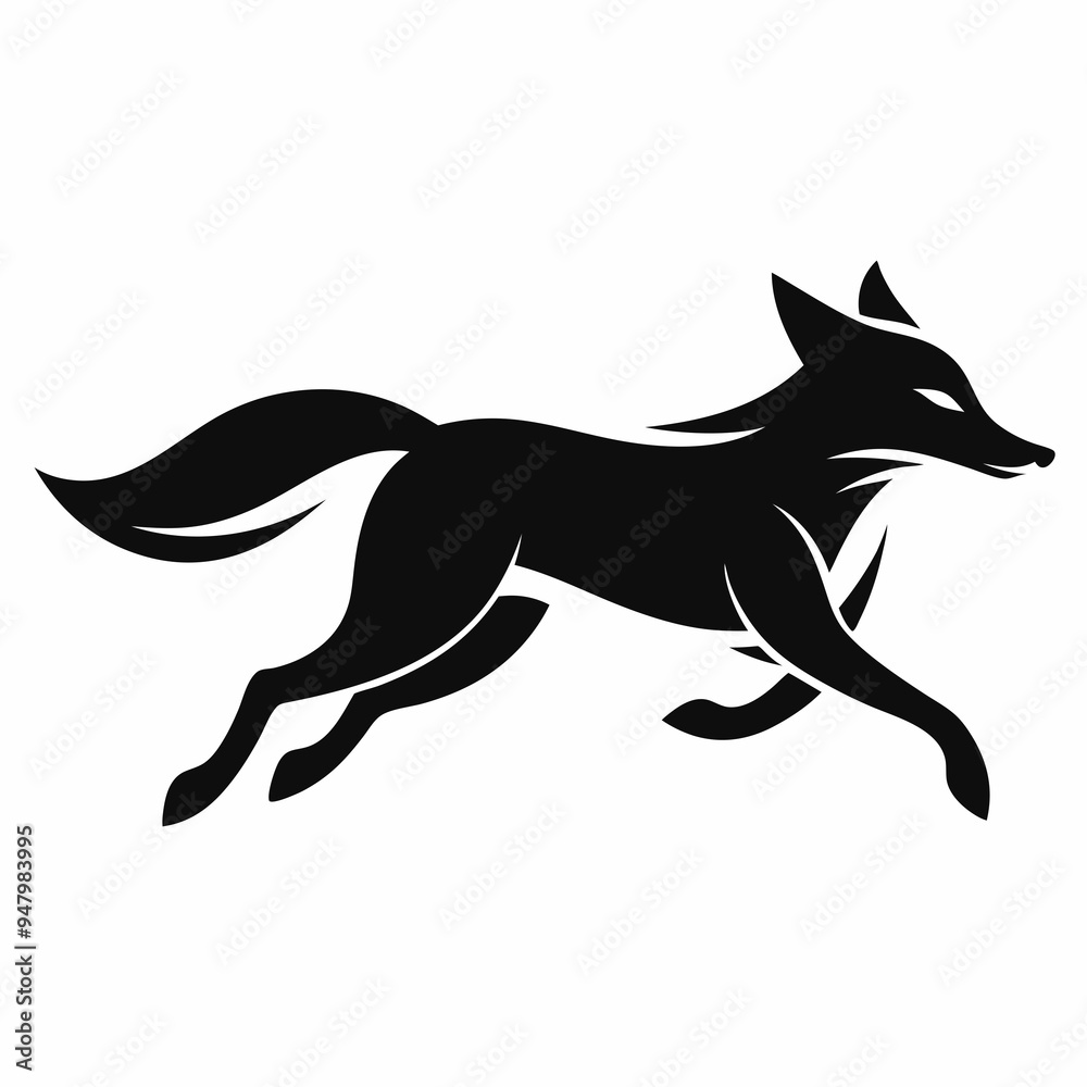 Fox Silhouette Black Vector Fox Silhouette Black Vector