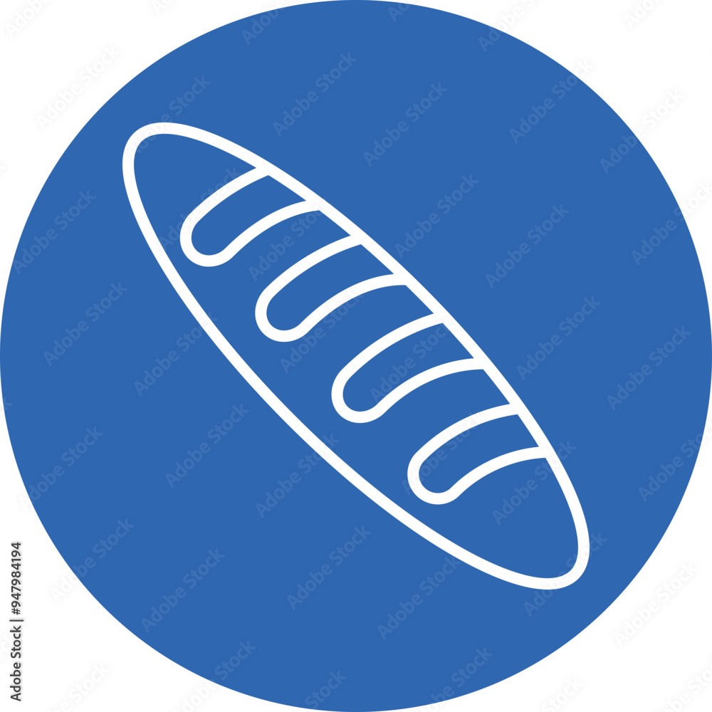 Baguette line circle icon Baguette line circle icon