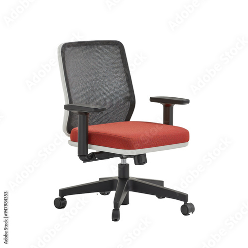 Modern white and orange office chair design for workspace