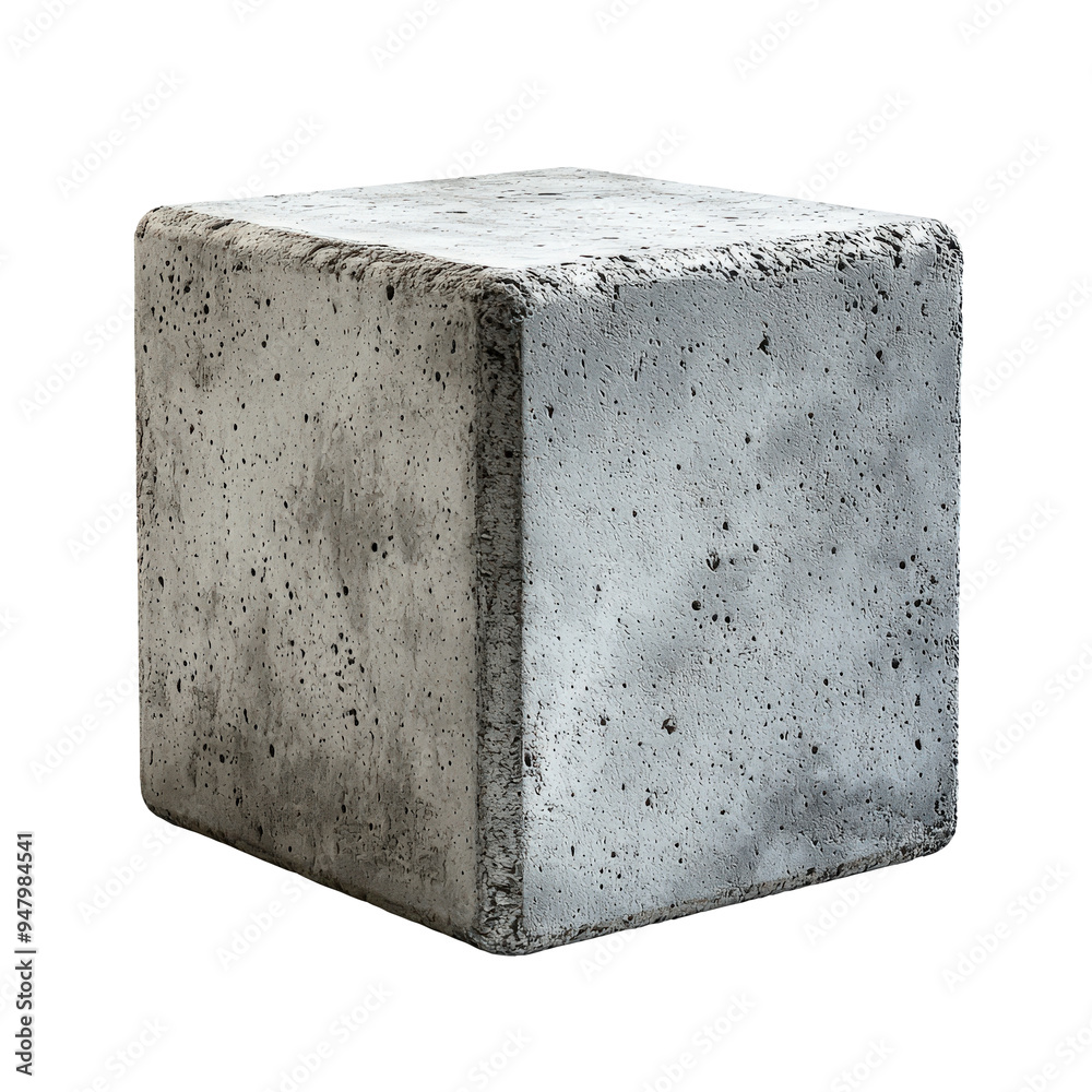 Concrete block used in construction on a building site Concrete block used in construction on a building site
