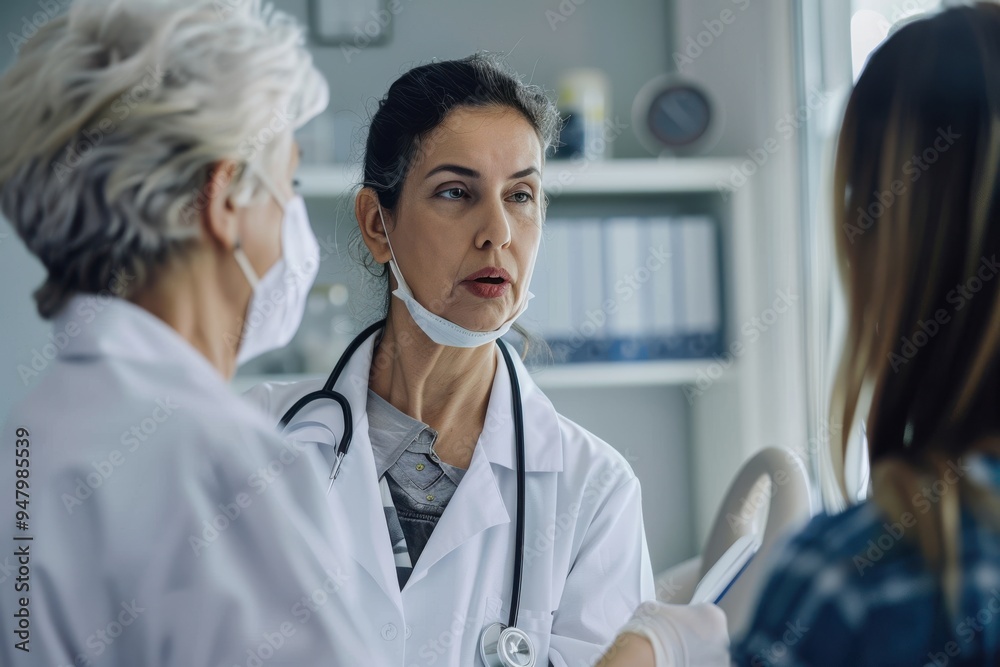 Young female doctor talking to a senior patient Doctor and a senior patient Young female doctor talking to a senior patient Doctor and a senior patient
