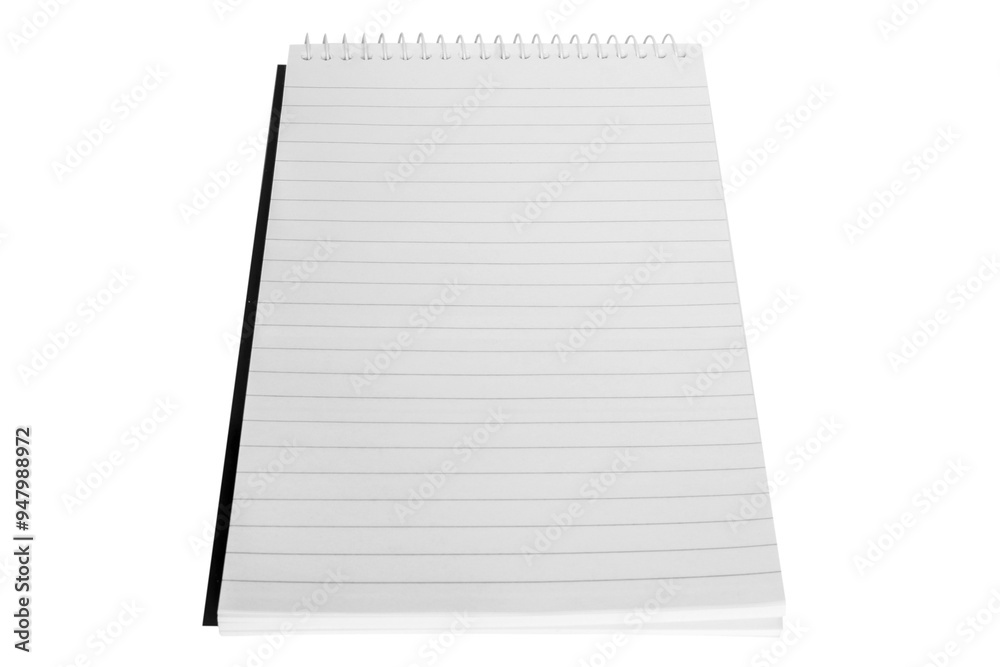 The isolated spiral paper notebook The isolated spiral paper notebook