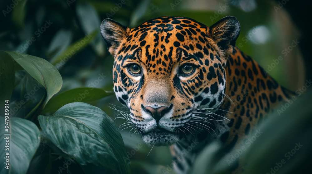 beautiful jaguar face closeup in the forest. --ar 16:9 --v 6.1 Job ID: d4d0016f-15de-4128-8196-a8297ce16601 beautiful jaguar face closeup in the forest. --ar 16:9 --v 6.1 Job ID: d4d0016f-15de-4128-8196-a8297ce16601