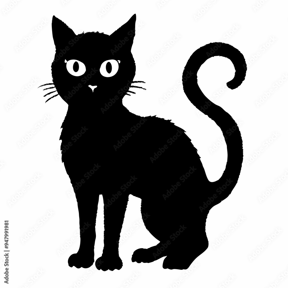 halloween cat vector silhouette halloween cat vector silhouette