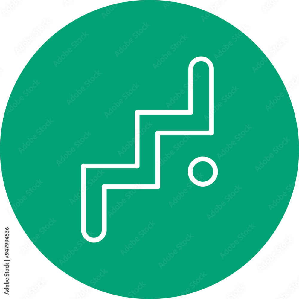 Stickhandling line circle icon Stickhandling line circle icon