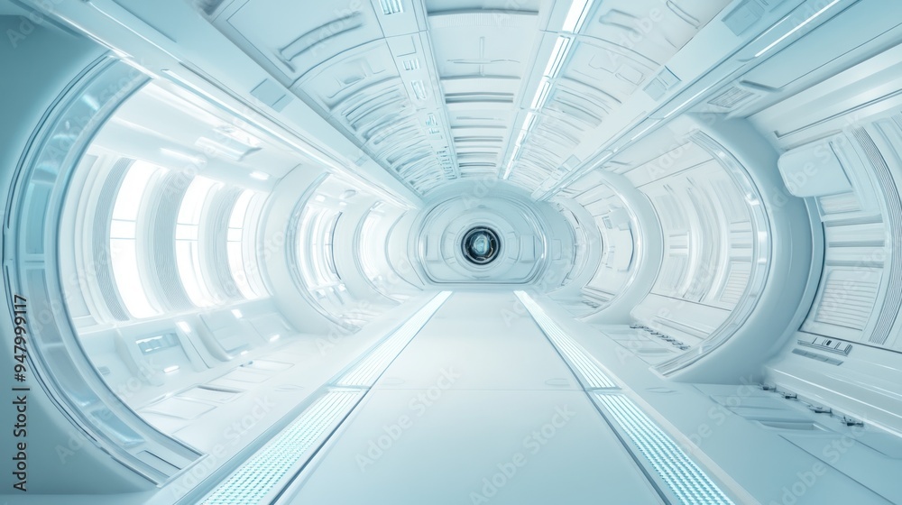 Futuristic Spaceship Corridor Futuristic Spaceship Corridor