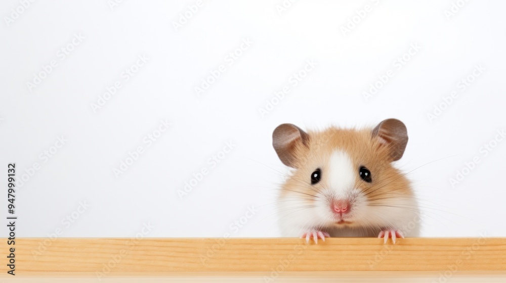 Obraz premium Curious Hamster on a Shelf