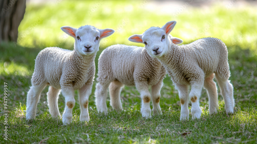 First-class lambs play on the green grass. --ar 16:9 --v 6.1 Job ID: 697b85a5-fa10-4f47-93dd-a3f950432e94 First-class lambs play on the green grass. --ar 16:9 --v 6.1 Job ID: 697b85a5-fa10-4f47-93dd-a3f950432e94
