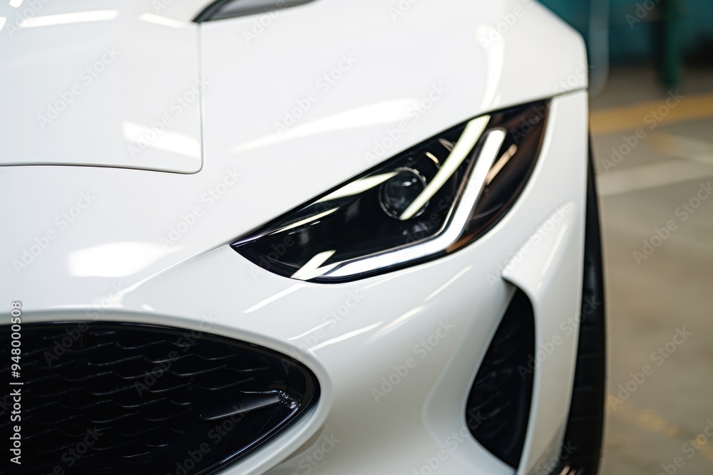 Fototapeta premium Car transportation headlight vehicle.