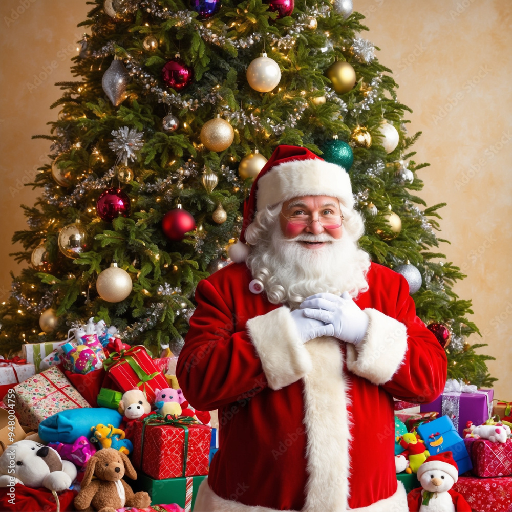 Santa Claus with Christmas tree Santa Claus with Christmas tree