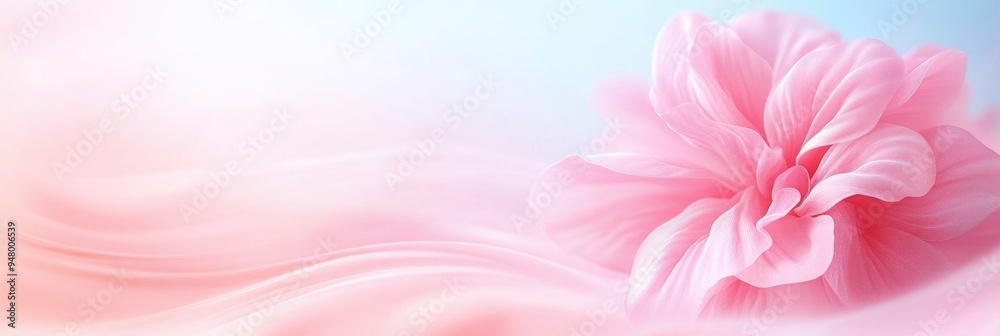 Delicate Pink Flower Against a Soft Pastel Background for a Serene Home Aesthetic Delicate Pink Flower Against a Soft Pastel Background for a Serene Home Aesthetic