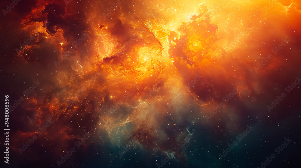 Cosmic Nebula. Spiritual Background with Grainy Texture Cosmic Nebula. Spiritual Background with Grainy Texture