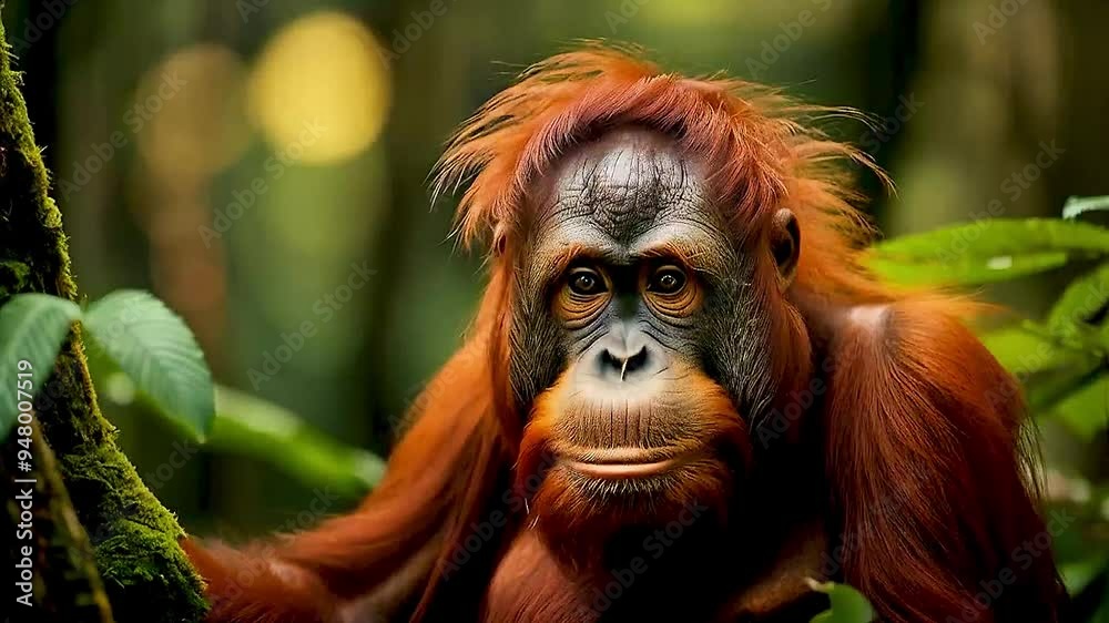 an orangutan in the jungle an orangutan in the jungle