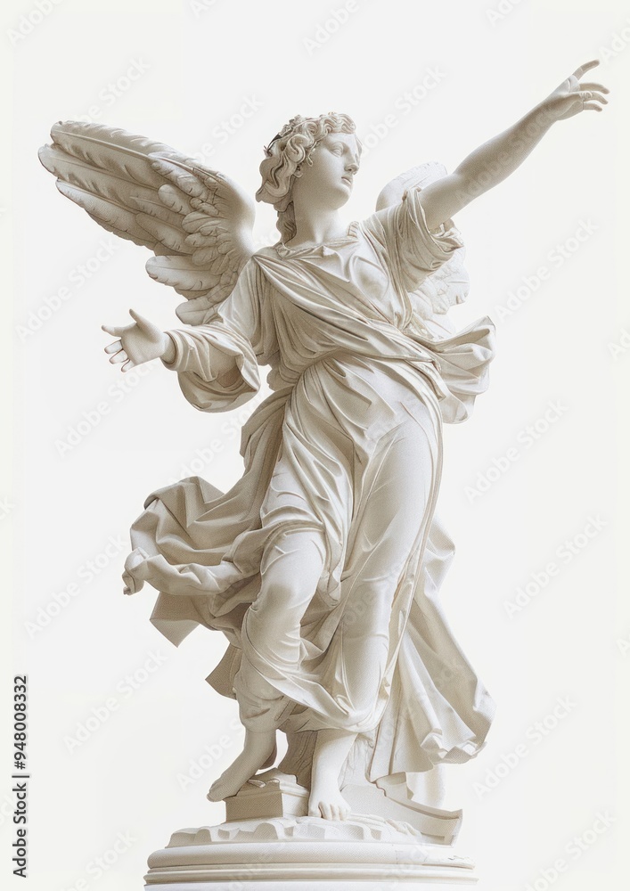 Fototapeta premium Elegant angelic marble statue