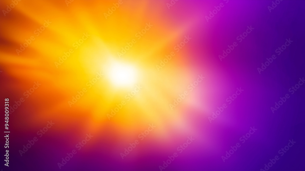 Blurred purple and yellow background with gradient sun rays. Blurred purple and yellow background with gradient sun rays.