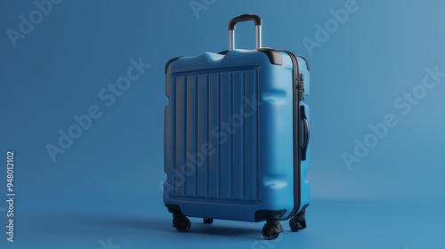 Wheeled suitcases hand luggage spinner bags set airplane baggage isolated on white