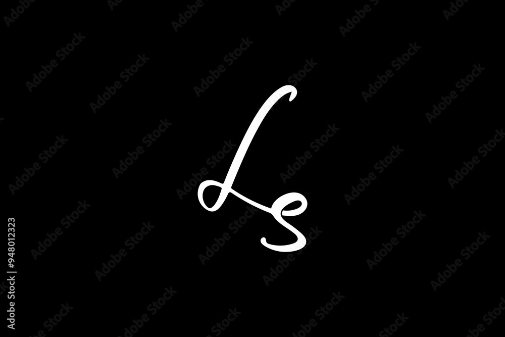 LS Initial letter,overlapping Shape Signature Monogram elegant monogram logo LS Initial letter,overlapping Shape Signature Monogram elegant monogram logo