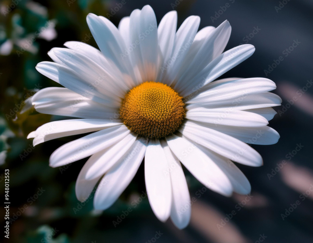 Closeup Illustration of a White Daisy Detailed Floral Art Highlighting Petals and Natural Beauty
