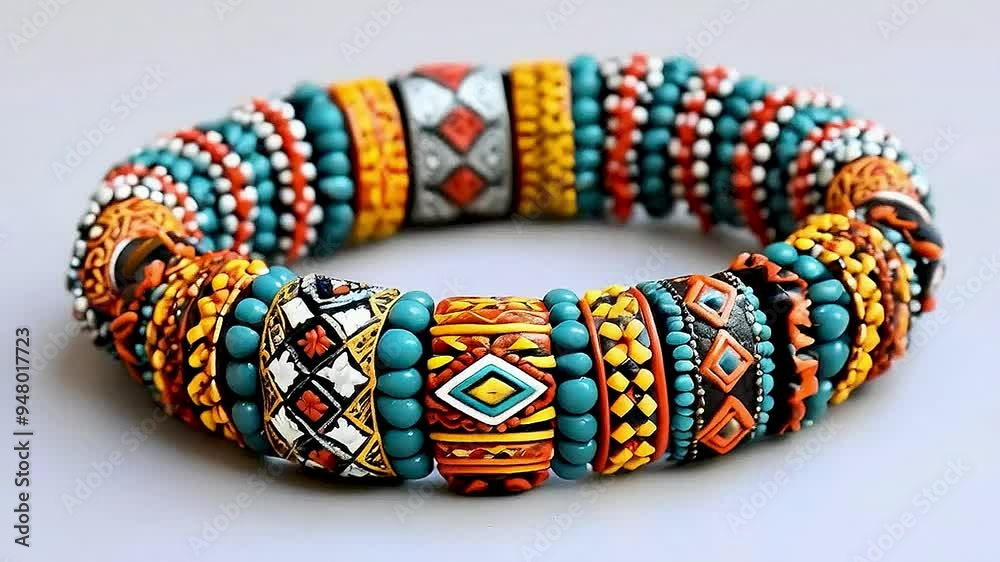 a colorful beaded bracelet a colorful beaded bracelet