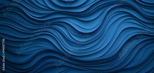 Elegant blue wave pattern with layered texture, perfect for backgrounds, wallpapers, and abstract design projects.