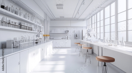 white laboratory 3d