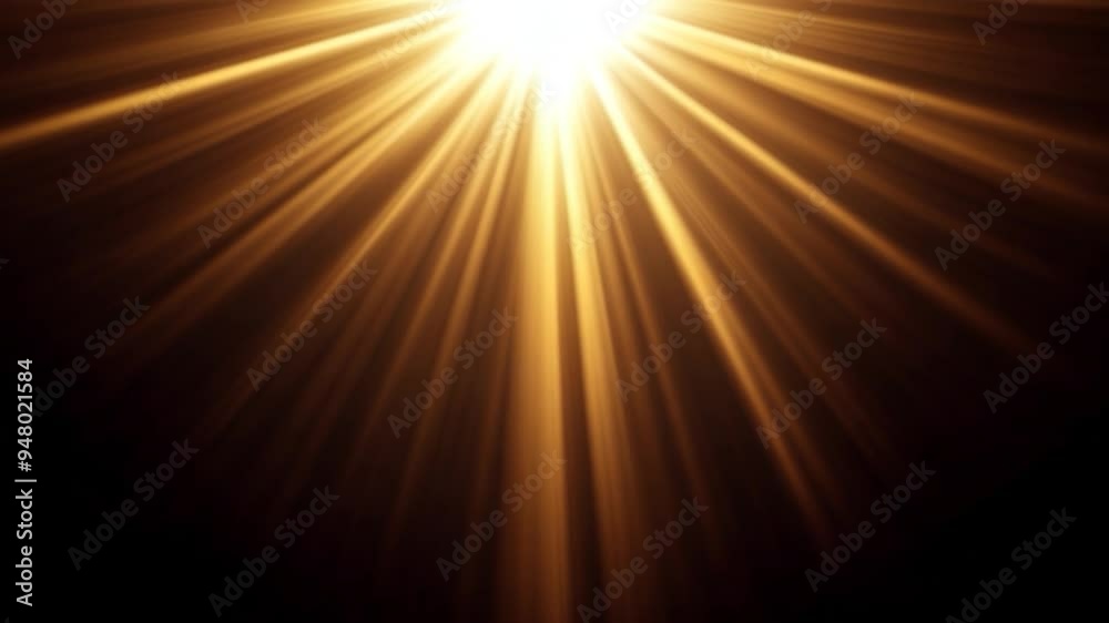 god heaven light golden sunlight rays beam through darkness dynamic background video