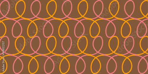 Abstract style geometric autumn brown, orange, pink pattern-background. Hand drawn multicolored vector illustration for cards, business, banners, wallpaper, textile, wrapping	