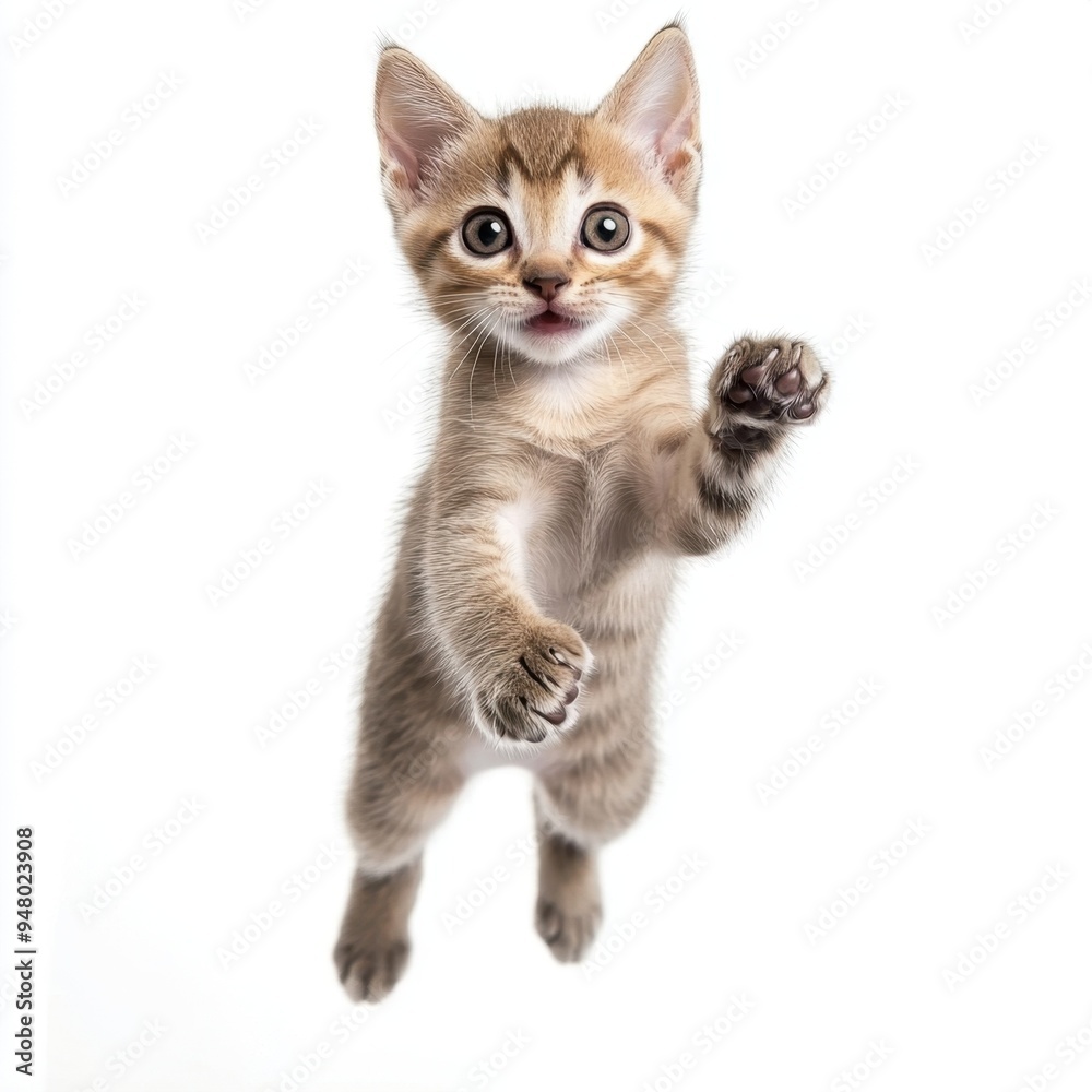 Cat kitten in motion pose transparent background Cat kitten in motion pose transparent background