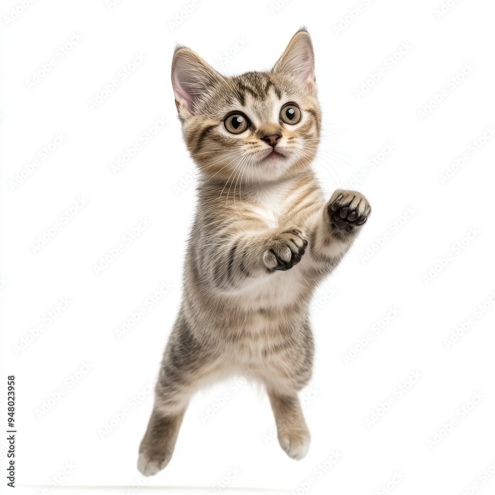 Cat kitten in motion pose transparent background Cat kitten in motion pose transparent background