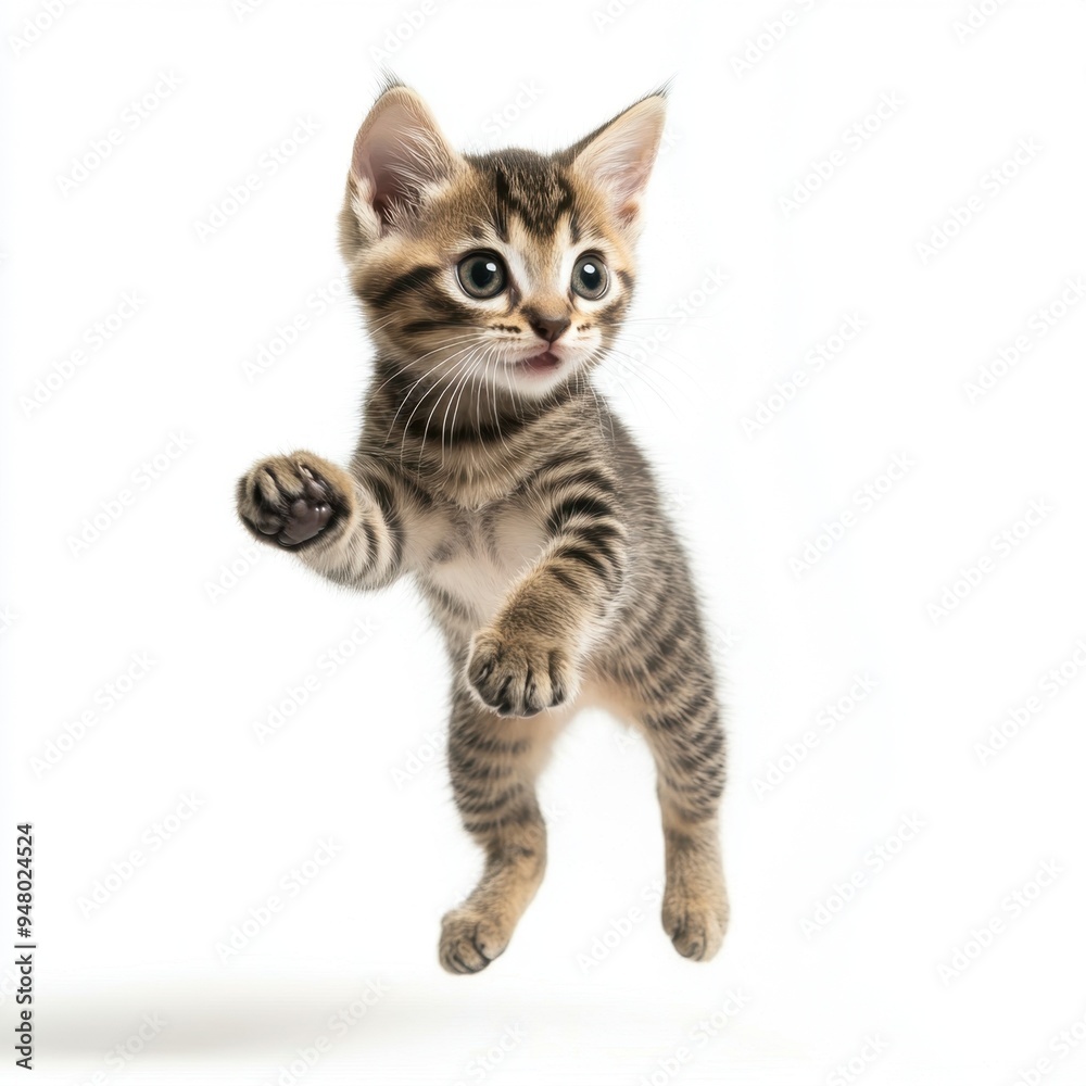 Cat kitten in motion pose transparent background Cat kitten in motion pose transparent background