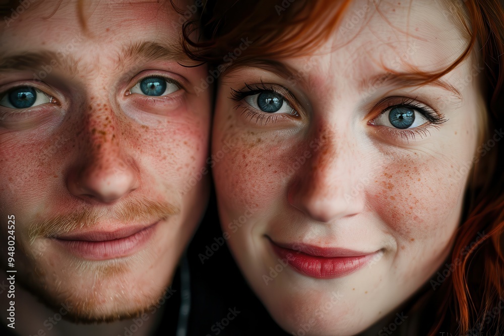 close-up portrait of a couple close-up portrait of a couple