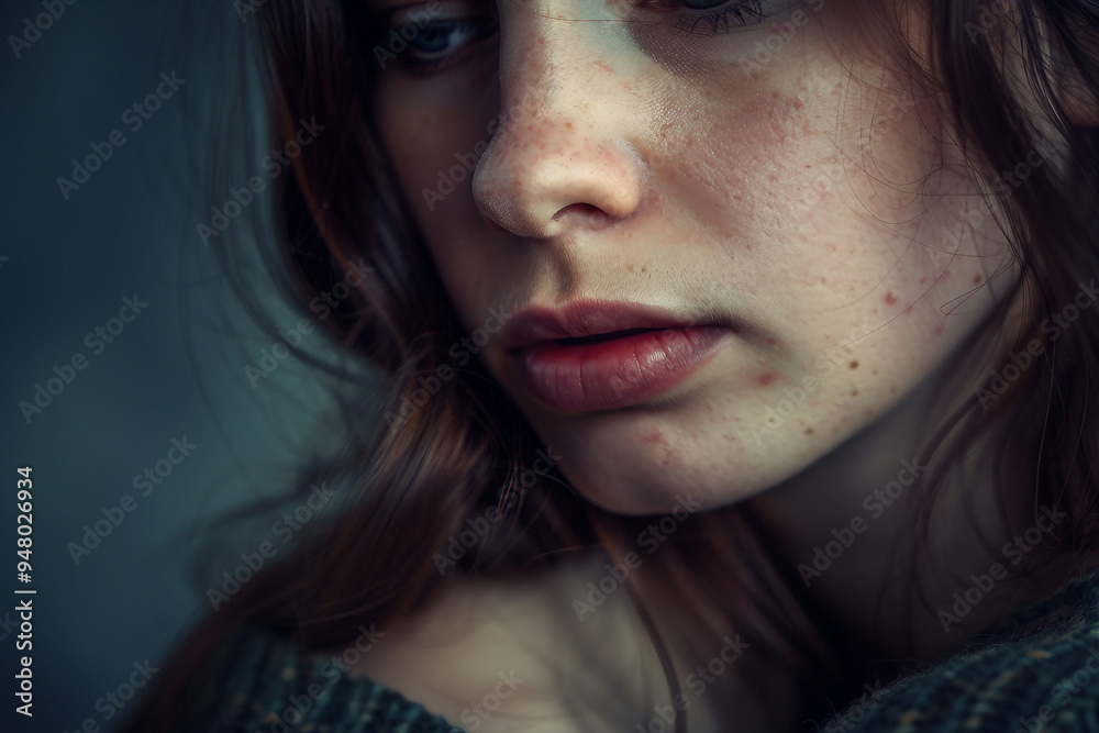 Generative AI creative illustration of desperate person with mental disorder health problems Generative AI creative illustration of desperate person with mental disorder health problems