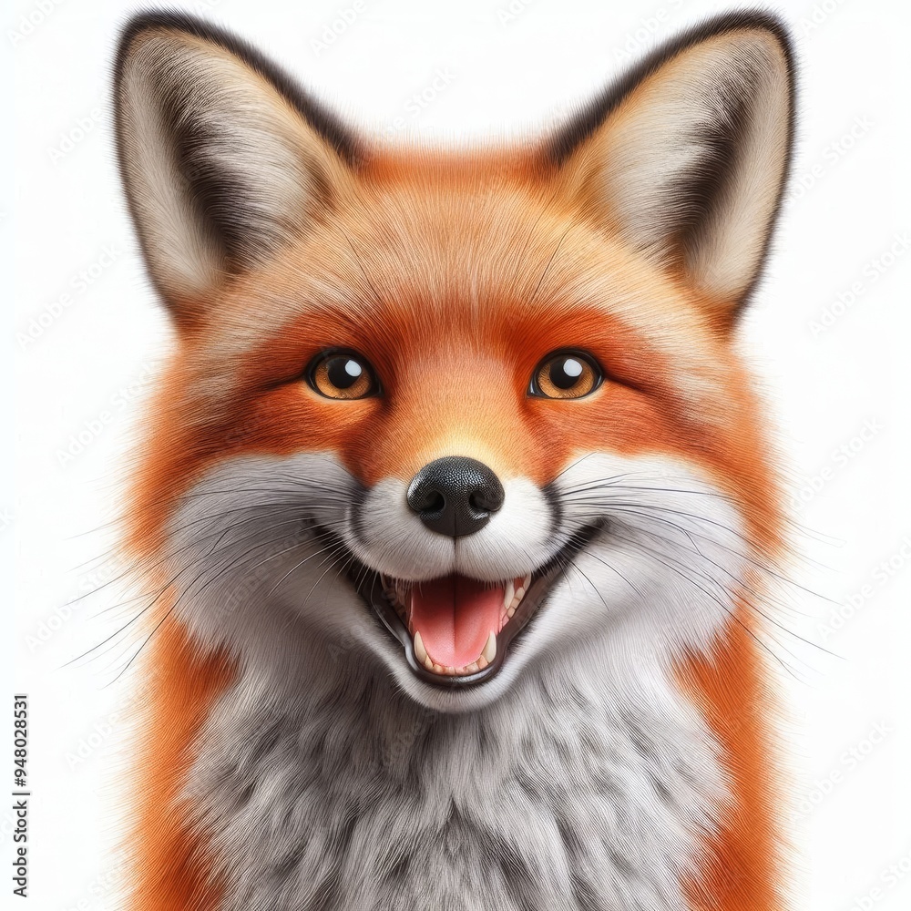 Obraz premium red fox isolated on white