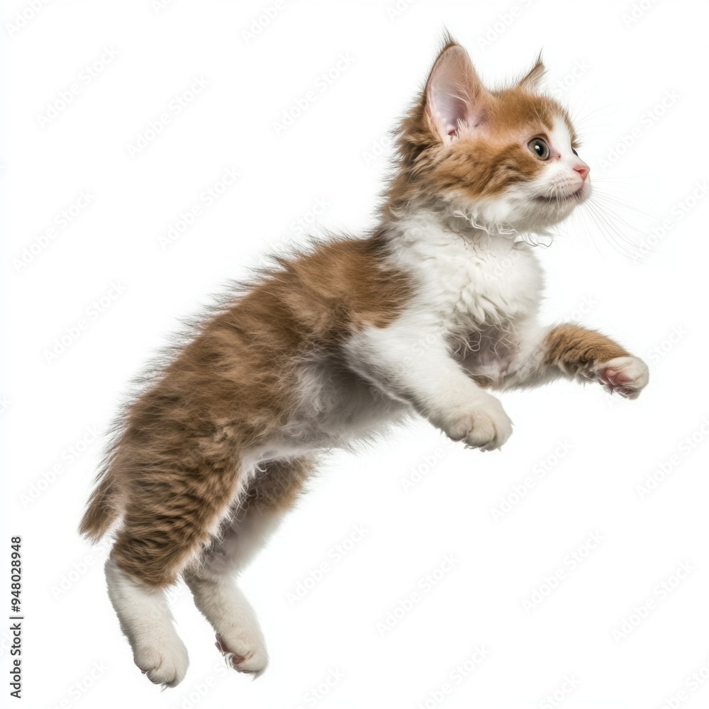 Cat kitten in motion pose transparent background Cat kitten in motion pose transparent background