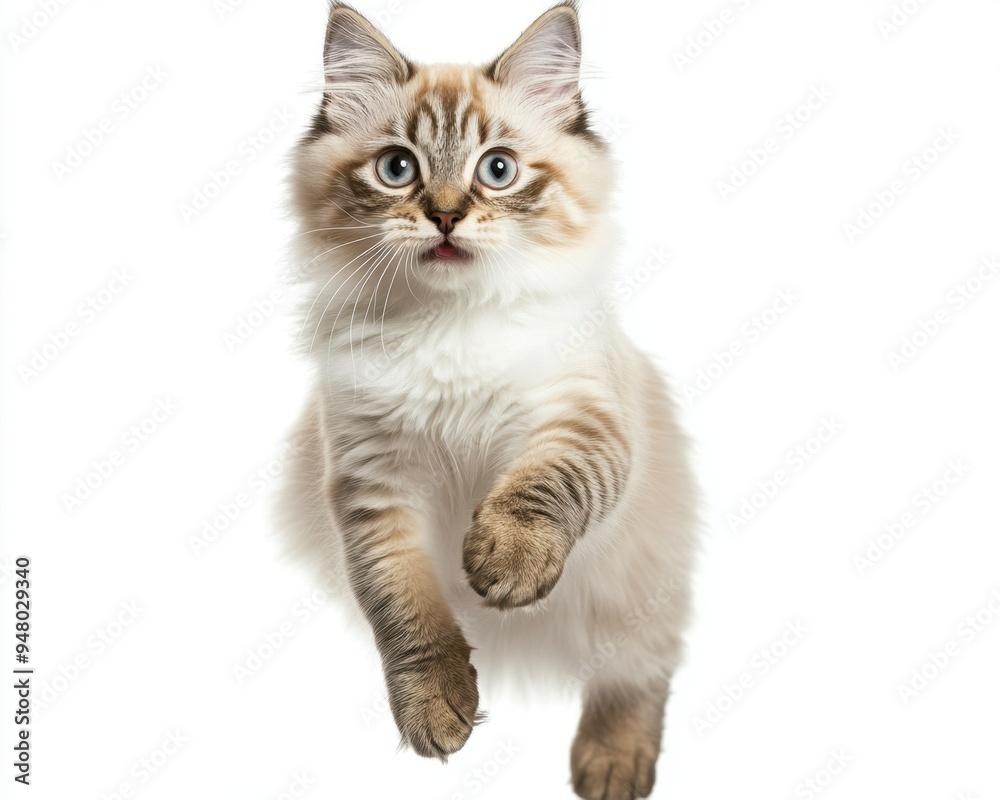 Cat kitten in motion pose transparent background Cat kitten in motion pose transparent background