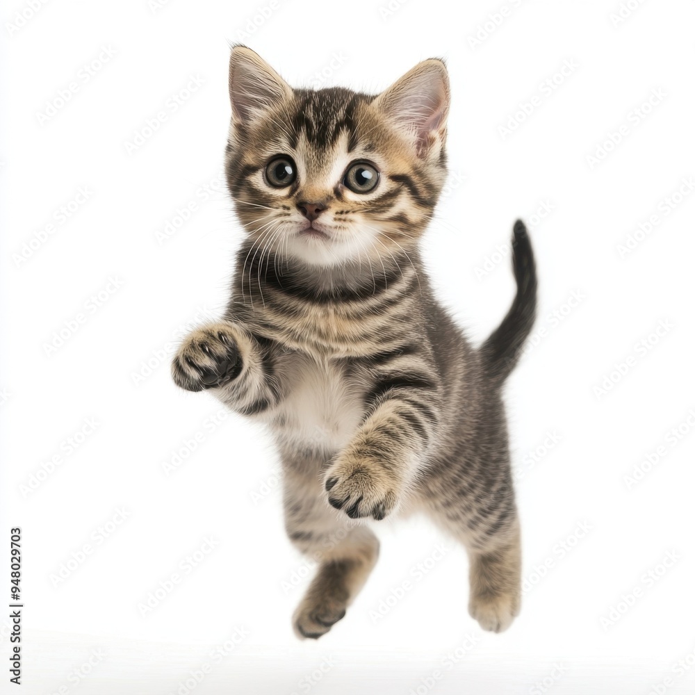 Cat kitten in motion pose transparent background Cat kitten in motion pose transparent background