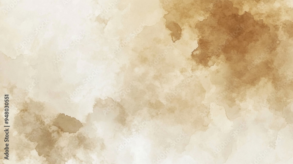 Fototapeta premium Plain watercolor background of large washes in neutral colors for graphic design or wallpaper.