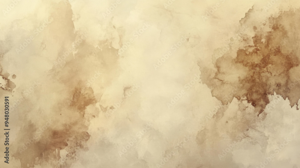 Plain watercolor background of large washes in neutral colors for graphic design or wallpaper.