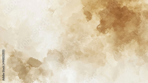 Plain watercolor background of large washes in neutral colors for graphic design or wallpaper.