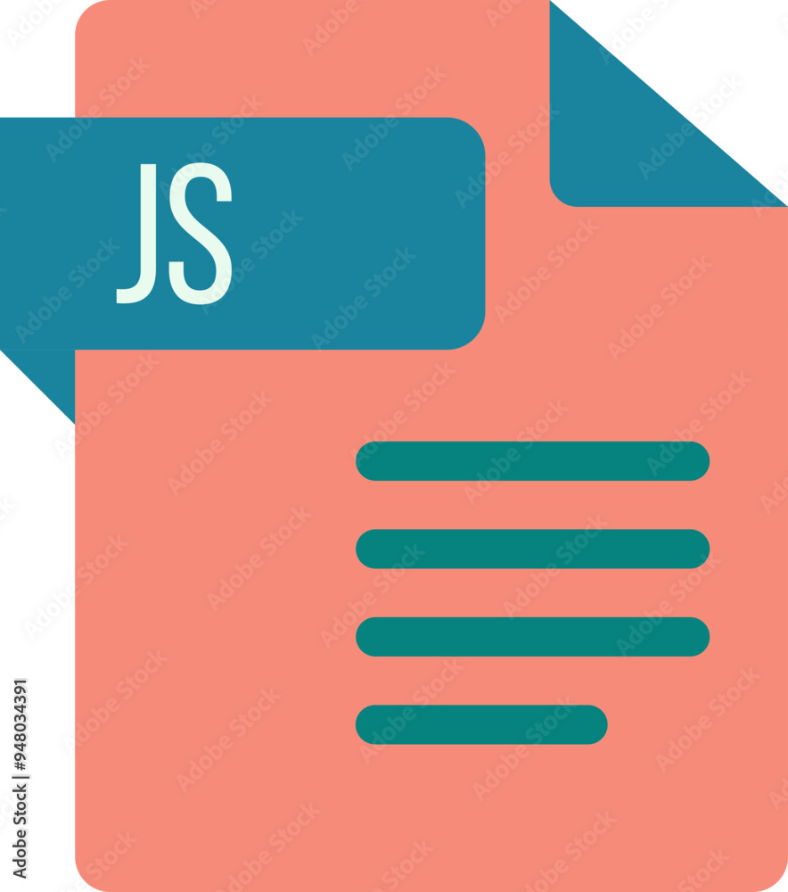JS File icon with dark ciolor and folded doc JS File icon with dark ciolor and folded doc