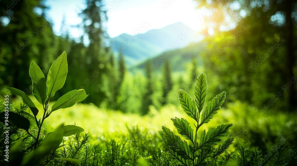 A forest edge where different ecosystems meet, creating a rich zone of biodiversity known as an ecotone A forest edge where different ecosystems meet, creating a rich zone of biodiversity known as an ecotone