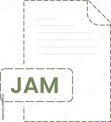 JAM icon black rounded dashed outline