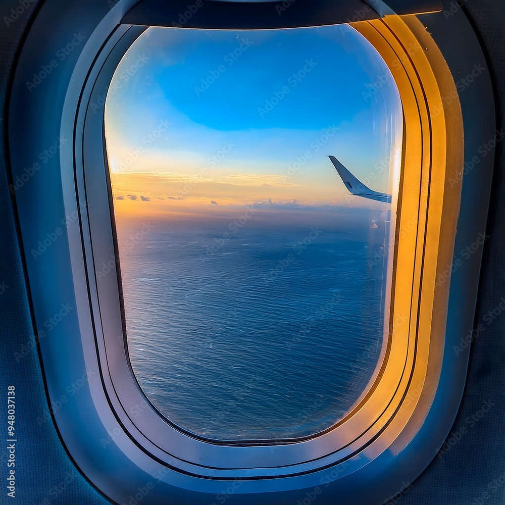 a view outside an airplane window, travel a view outside an airplane window, travel